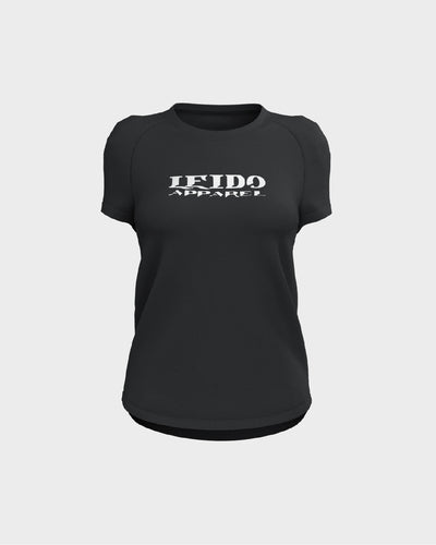Stratus Scallop Tee - Graphite & Ghost White