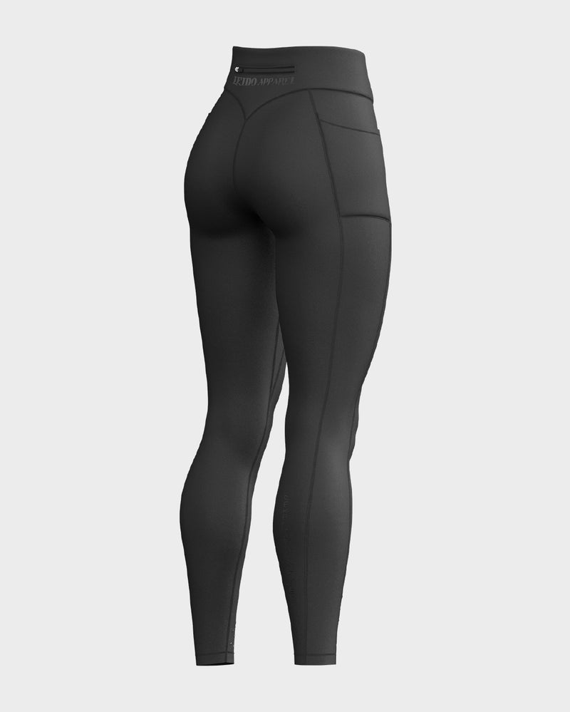 Nebula High Waisted Functional Leggings - Obsidian
