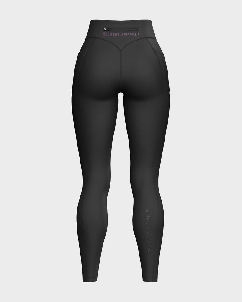 Nebula High Waisted Functional Leggings - Obsidian & Nova
