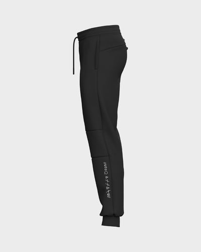 Comet Panelled Joggers - Obsidian & Ghost White